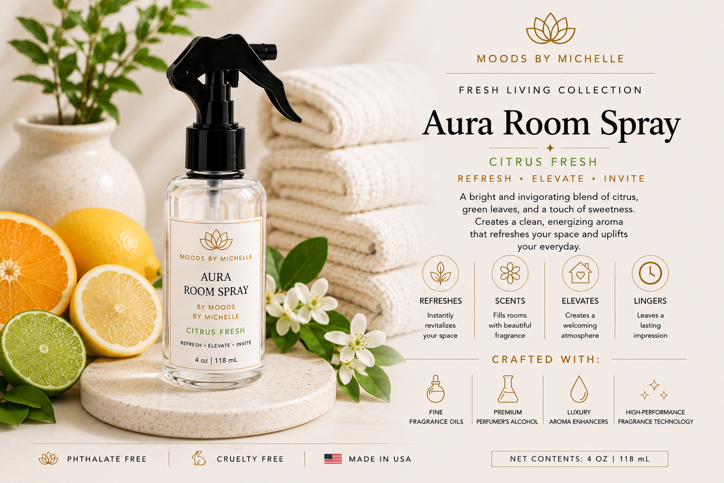 Aura Room Spray | Fresh Living Collection