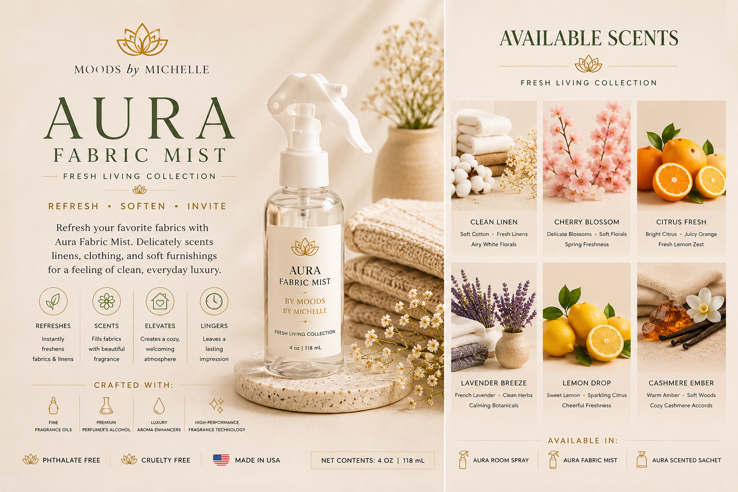 Aurar Fabric Mist | Fresh Living Collection