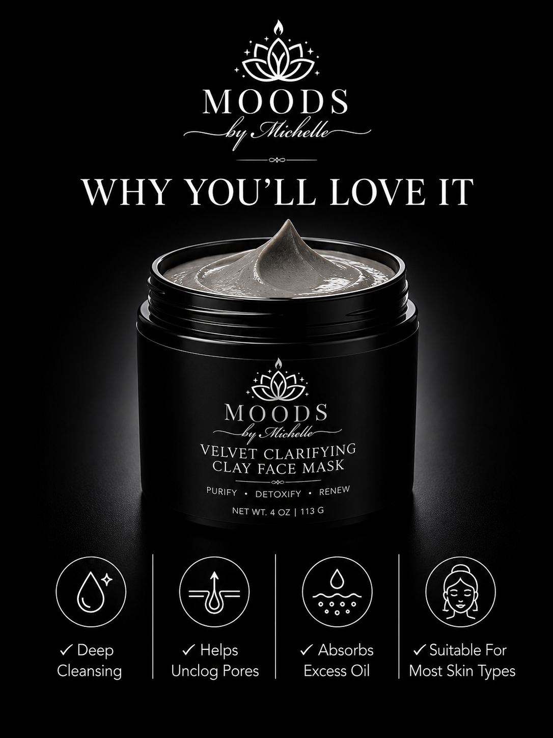 Velvet Clarifying - Clay Face Mask