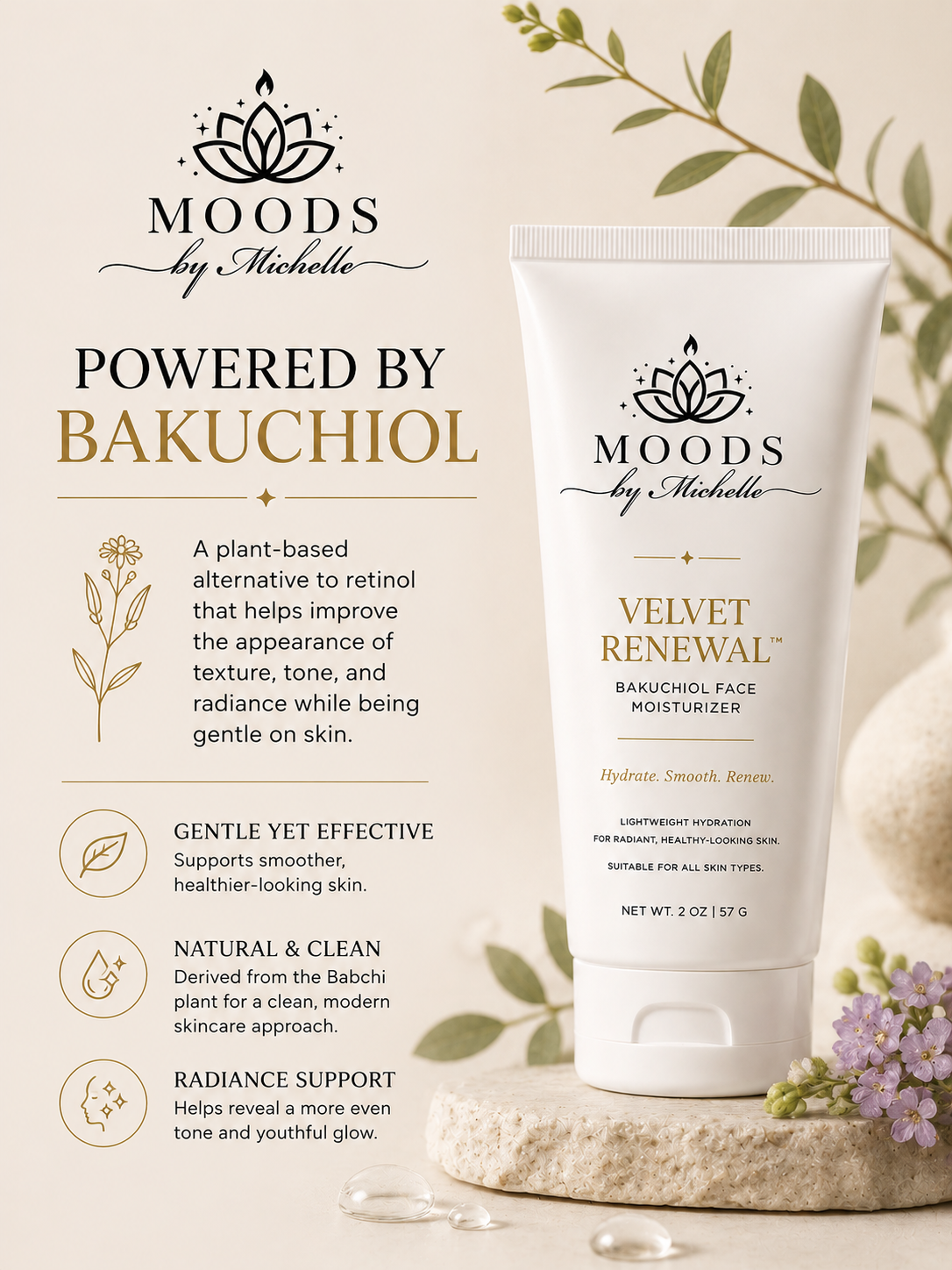 Velvet Renewal - Bakuchiol Face Moisturizer
