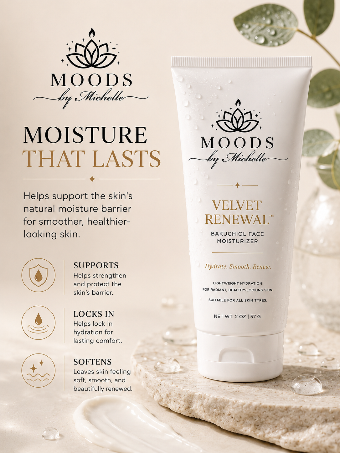 Velvet Renewal - Bakuchiol Face Moisturizer