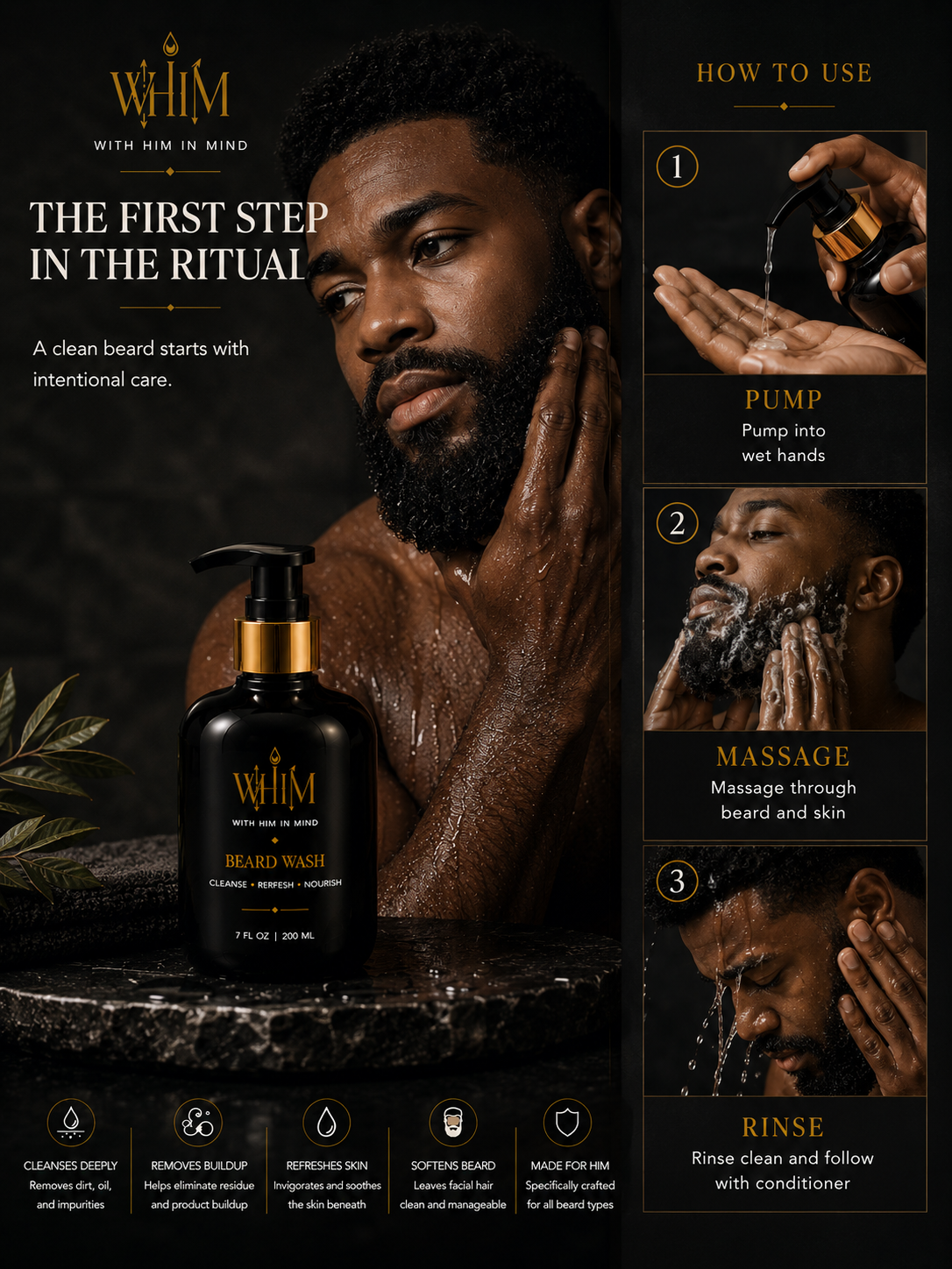 WHIM Beard Wash